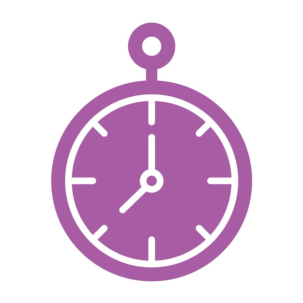 Ilustración del diseño del icono vectorial del reloj
