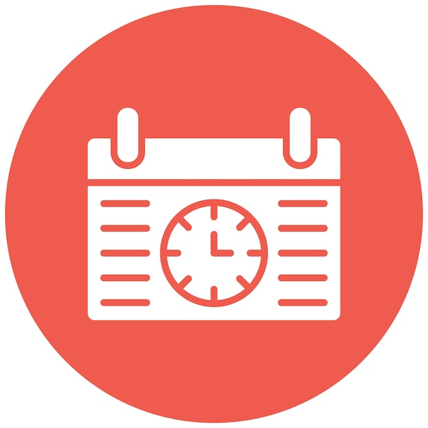 Ilustración del diseño del icono vectorial del reloj