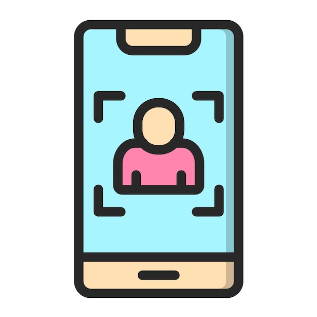 Ilustración del diseño del icono vectorial del retrato