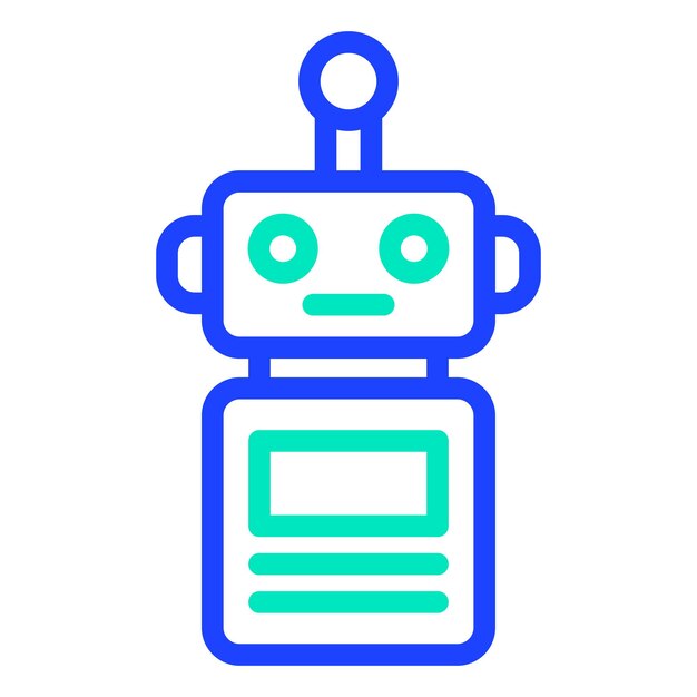 Ilustración del diseño del icono vectorial del robot