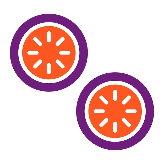 Ilustración del diseño del icono vectorial de la rodaja de pepino