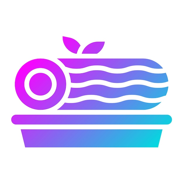 Ilustración del diseño del icono vectorial de Roll Cake