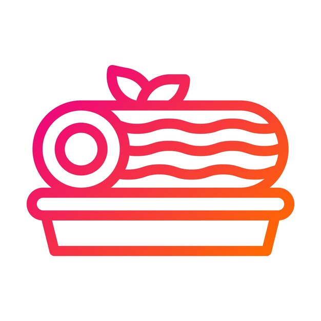 Ilustración del diseño del icono vectorial de Roll Cake