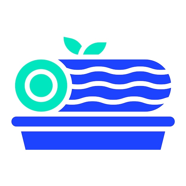 Ilustración del diseño del icono vectorial de Roll Cake