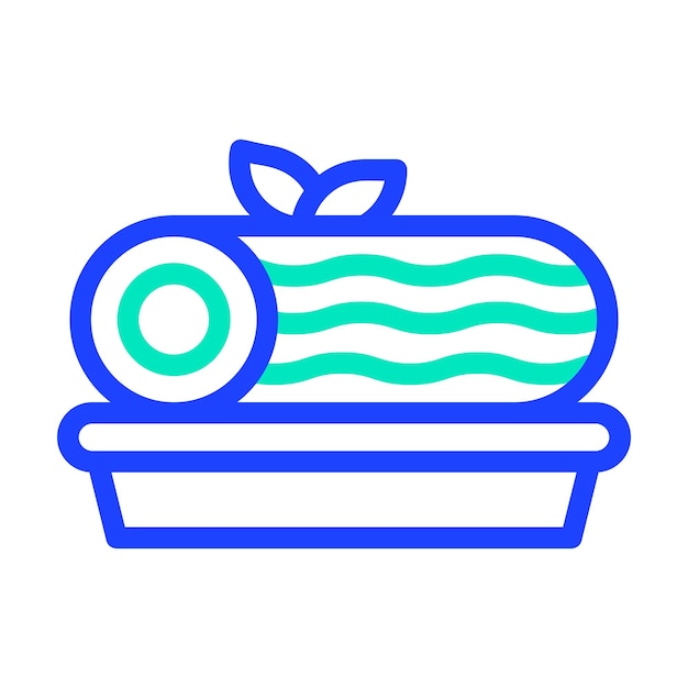 Ilustración del diseño del icono vectorial de Roll Cake