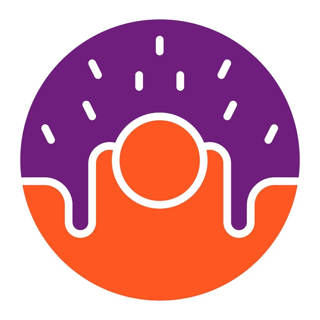 Ilustración del diseño del icono vectorial de la rosquilla