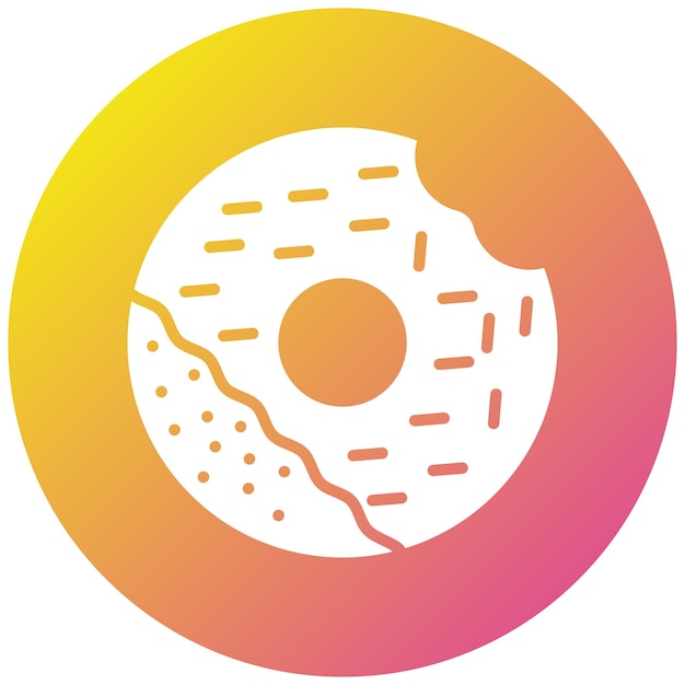 Ilustración del diseño del icono vectorial de la rosquilla