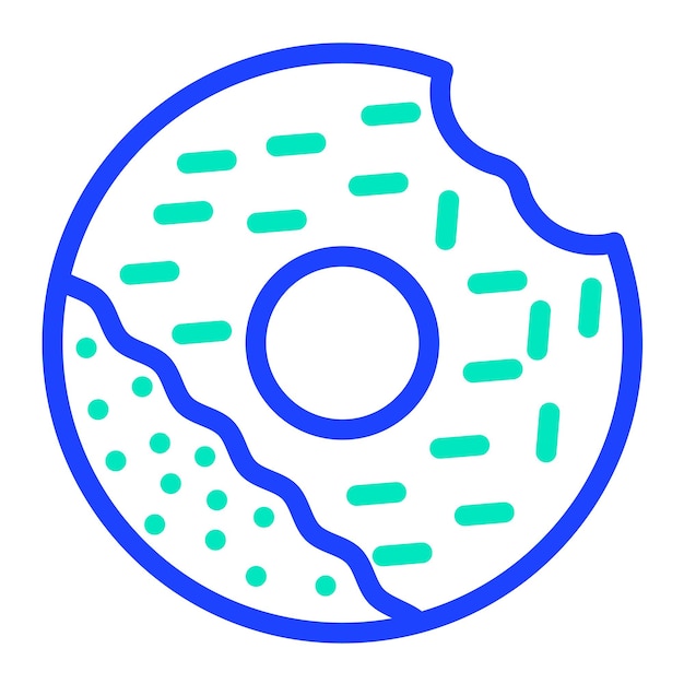 Ilustración del diseño del icono vectorial de la rosquilla