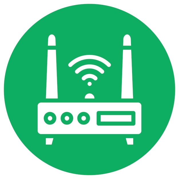 Ilustración del diseño del icono vectorial del router Wi-Fi