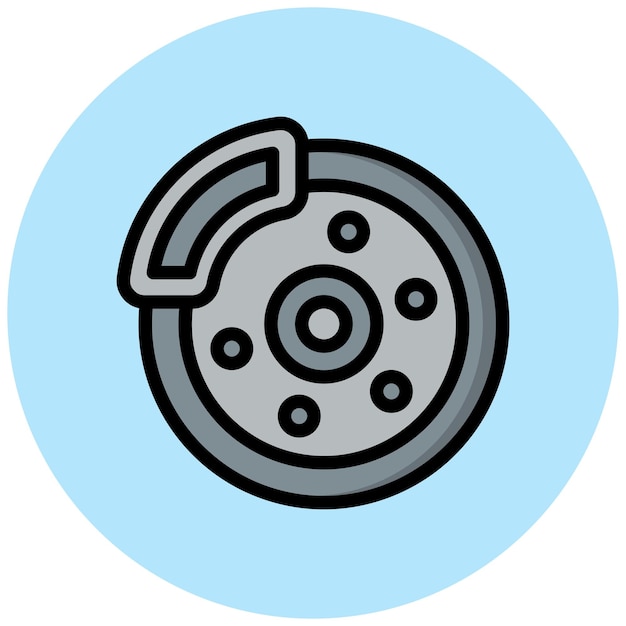 Ilustración del diseño del icono vectorial de ruptura del disco