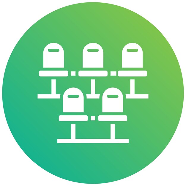 Ilustración del diseño del icono vectorial de la sala de espera