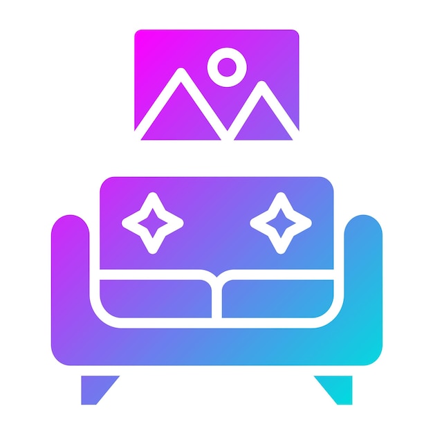 Ilustración del diseño del icono vectorial de la sala de estar