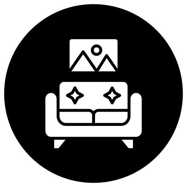 Ilustración del diseño del icono vectorial de la sala de estar