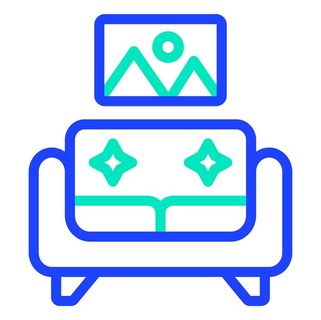 Ilustración del diseño del icono vectorial de la sala de estar