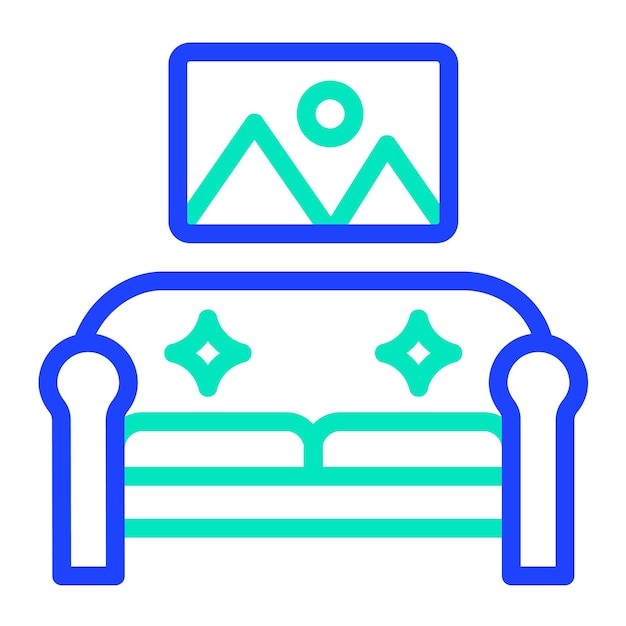 Ilustración del diseño del icono vectorial de la sala de estar