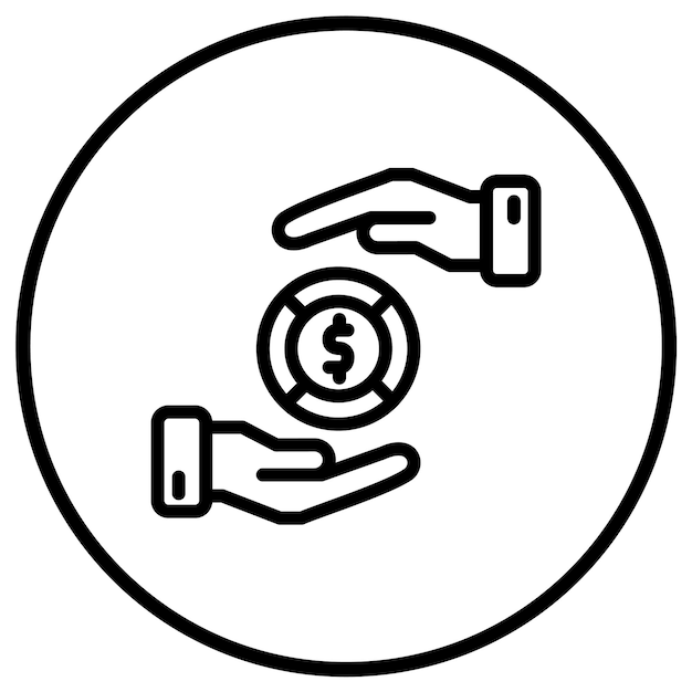 Ilustración del diseño del icono vectorial del salario