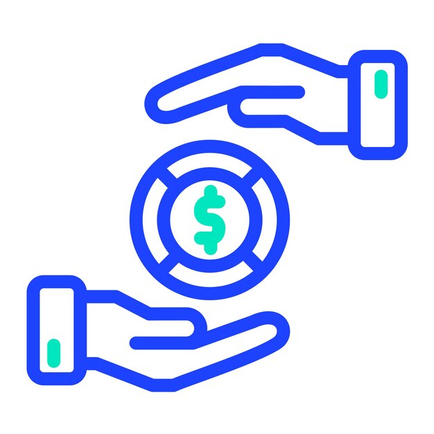 Ilustración del diseño del icono vectorial del salario