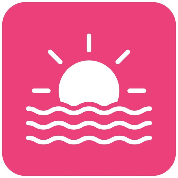Ilustración del diseño del icono vectorial de la salida del sol