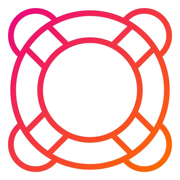 Ilustración del diseño del icono vectorial del salvavidas