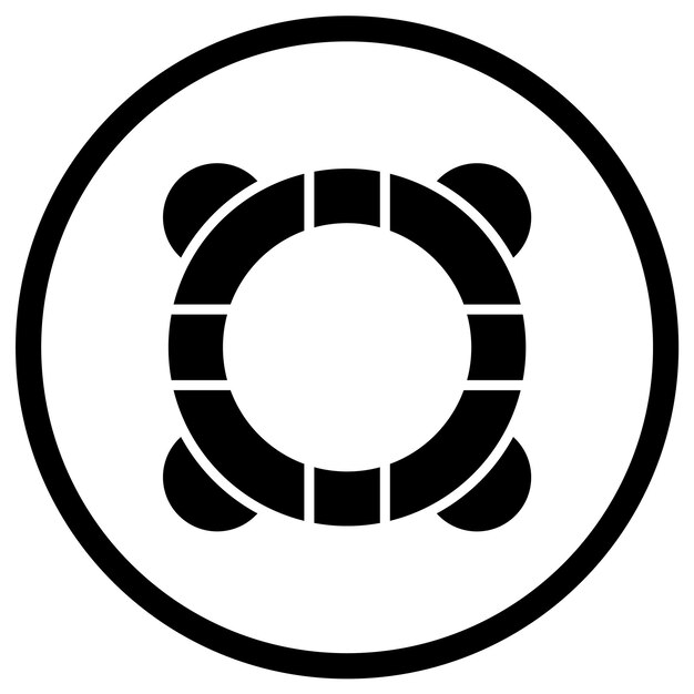 Ilustración del diseño del icono vectorial del salvavidas