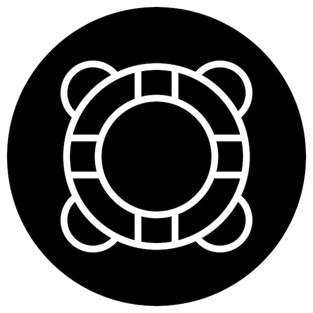 Ilustración del diseño del icono vectorial del salvavidas