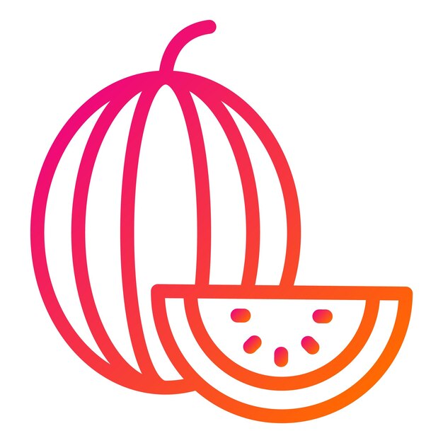 Ilustración del diseño del icono vectorial de la sandía