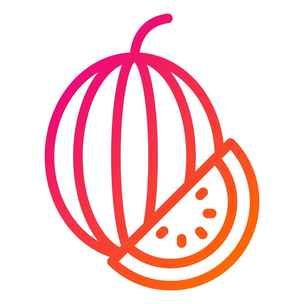Ilustración del diseño del icono vectorial de la sandía