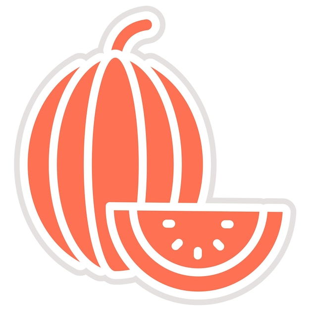 Ilustración del diseño del icono vectorial de la sandía