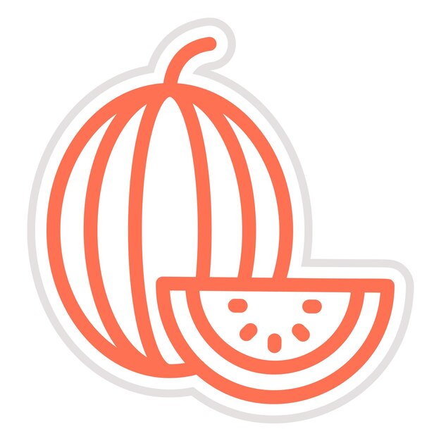 Ilustración del diseño del icono vectorial de la sandía