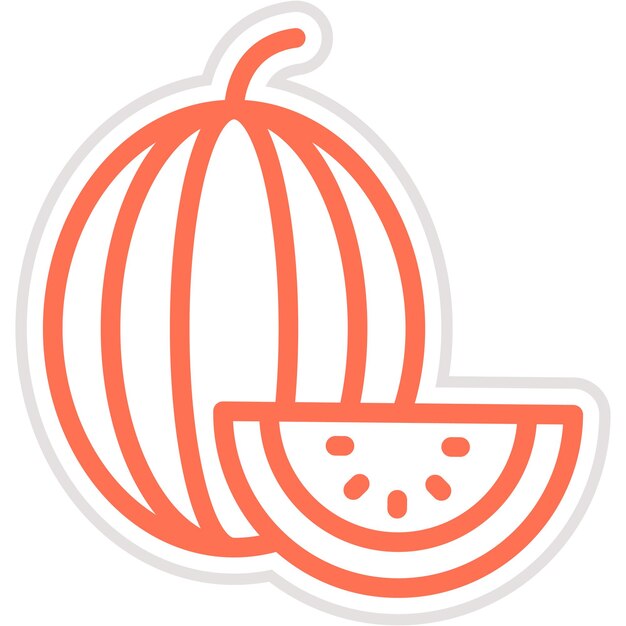 Ilustración del diseño del icono vectorial de la sandía