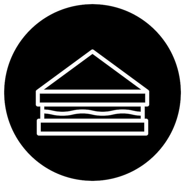 Ilustración del diseño del icono vectorial de sándwich