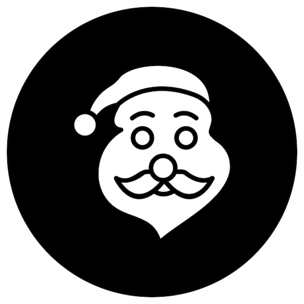 Ilustración del diseño del icono vectorial de Santa Claus