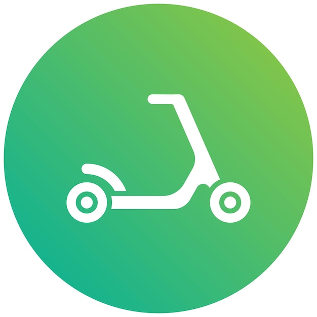 Ilustración del diseño del icono vectorial del scooter