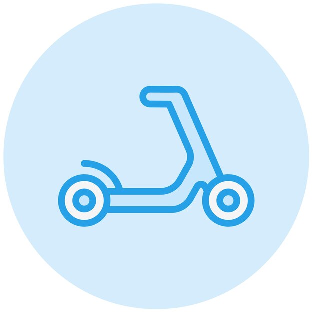 Ilustración del diseño del icono vectorial del scooter