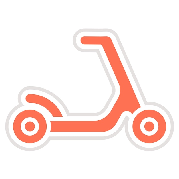 Ilustración del diseño del icono vectorial del scooter