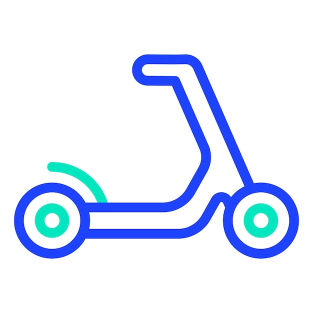 Ilustración del diseño del icono vectorial del scooter