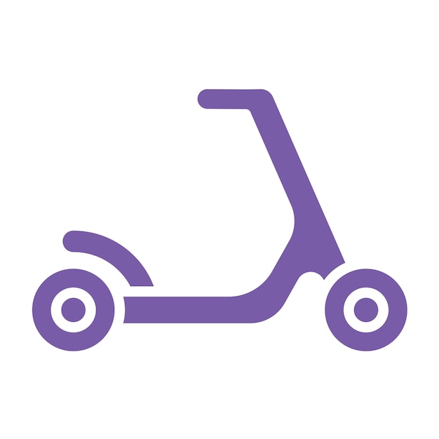 Ilustración del diseño del icono vectorial del scooter