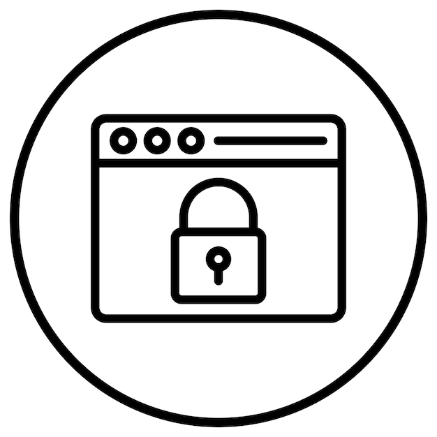 Ilustración del diseño del icono vectorial de seguridad de datos