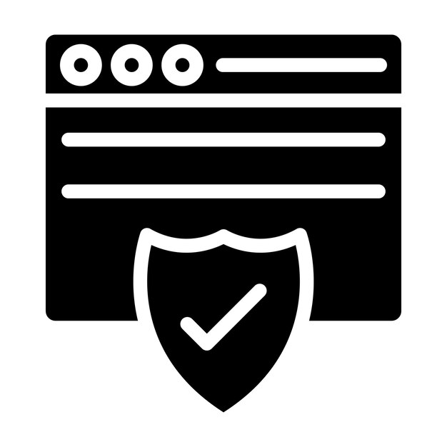 Ilustración del diseño del icono vectorial de seguridad