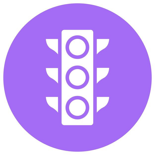 Ilustración del diseño del icono vectorial del semáforo