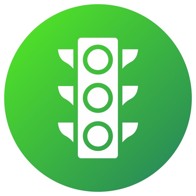 Ilustración del diseño del icono vectorial del semáforo