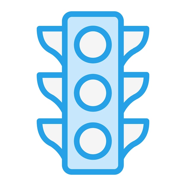 Ilustración del diseño del icono vectorial del semáforo
