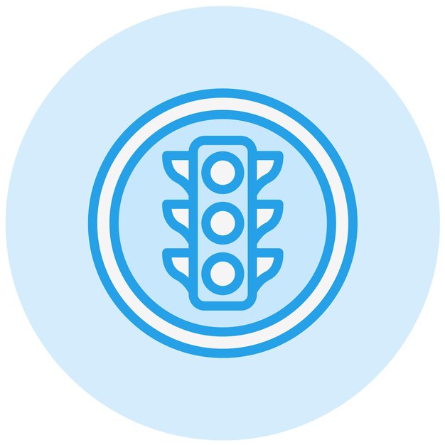 Ilustración del diseño del icono vectorial del semáforo