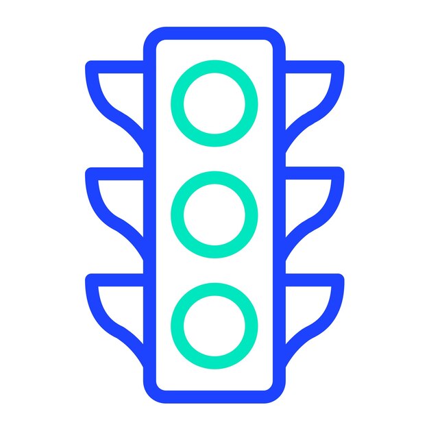 Ilustración del diseño del icono vectorial del semáforo