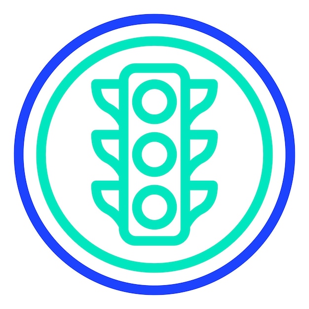 Ilustración del diseño del icono vectorial del semáforo