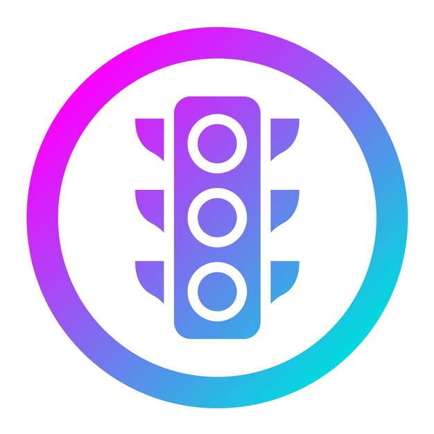Ilustración del diseño del icono vectorial del semáforo