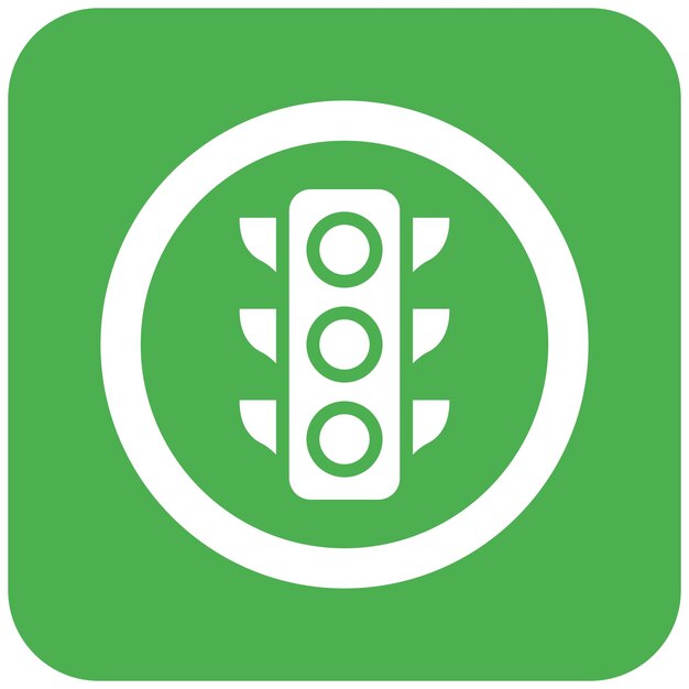 Ilustración del diseño del icono vectorial del semáforo