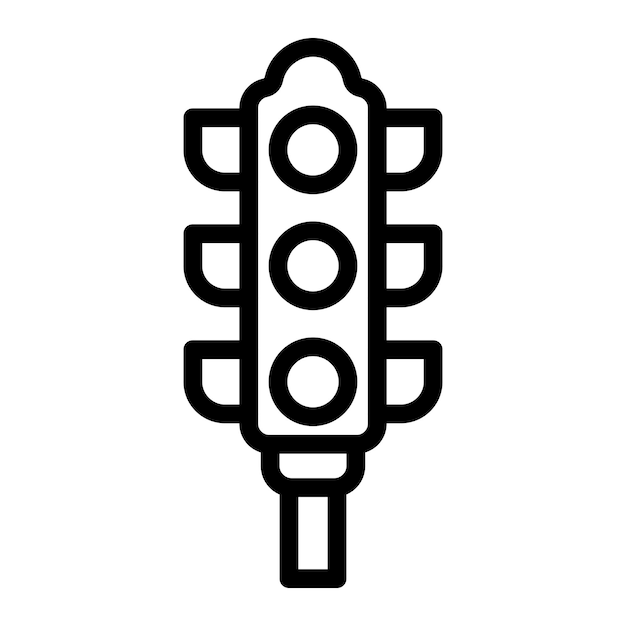 Ilustración del diseño del icono vectorial de los semáforos