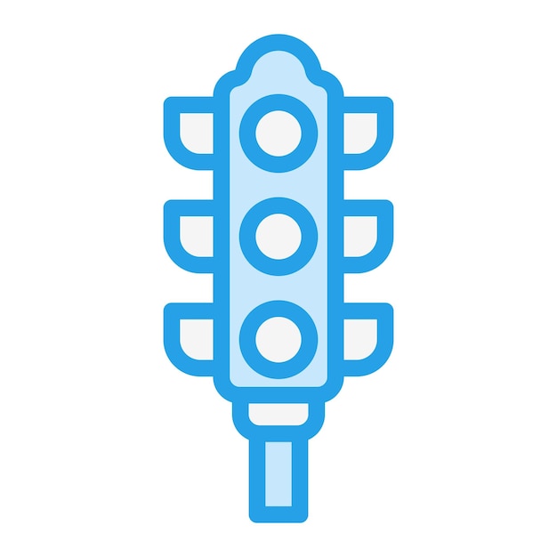 Ilustración del diseño del icono vectorial de los semáforos