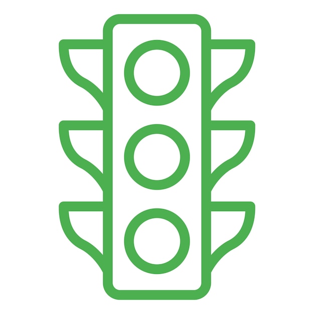 Ilustración del diseño del icono vectorial de los semáforos